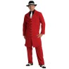 Traje Zoot rojo Gangster talla extra