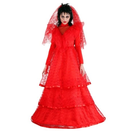 Vestido de novia gótico rojo talla extra