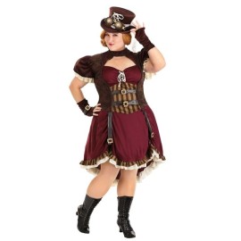 Disfraz de chica Steampunk talla extra