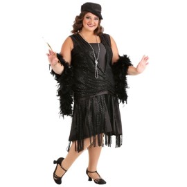 Disfraz de jazz flapper talla extra