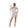 Vestido para mujer Dazzling Silver Flapper